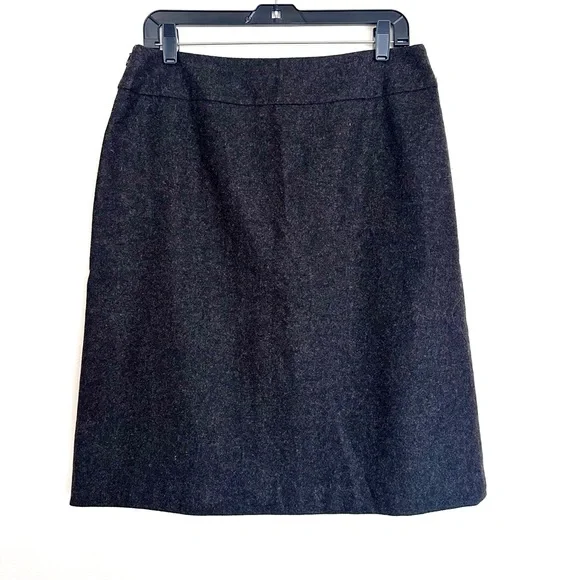 Banana Republic Wool Blend Charcoal Gray A-Line Skirt Size 10 - Picture 5 of 6